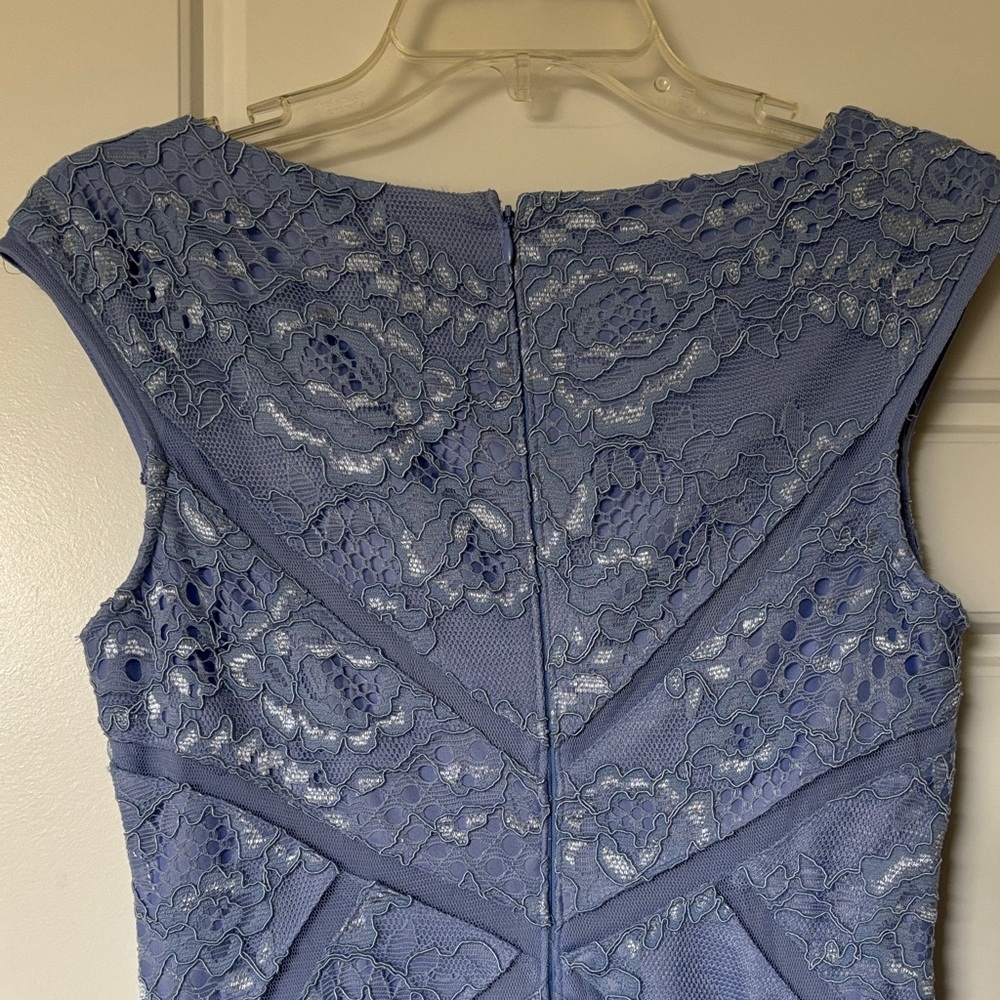 Adrianna Papell Light Blue Lace Maxi Dress - Picture 7 of 9